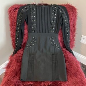 Valiant Paris Sheer Black Long Sleeve Dress